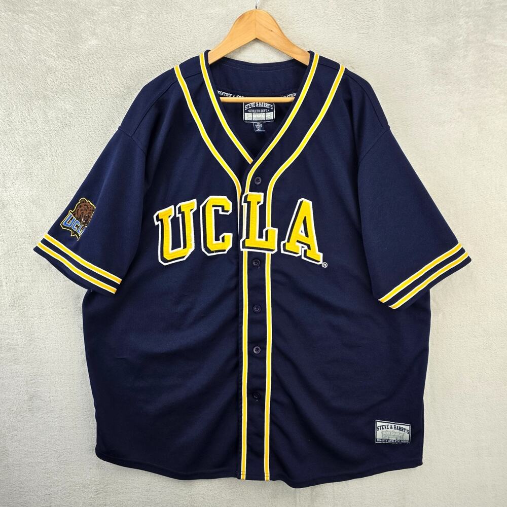 Vintage UCLA Bruins Steve & Barry’s Baseball Jersey Mens XL Navy Blue Y2K 90s